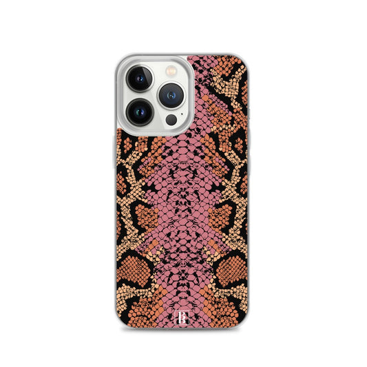 Pink Snake Print iPhone Case